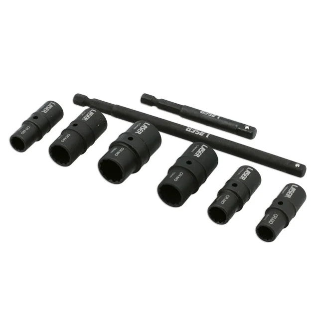Laser Tools Double Ended Thin Wall Socket Set 1/4 "D 8pc - PL