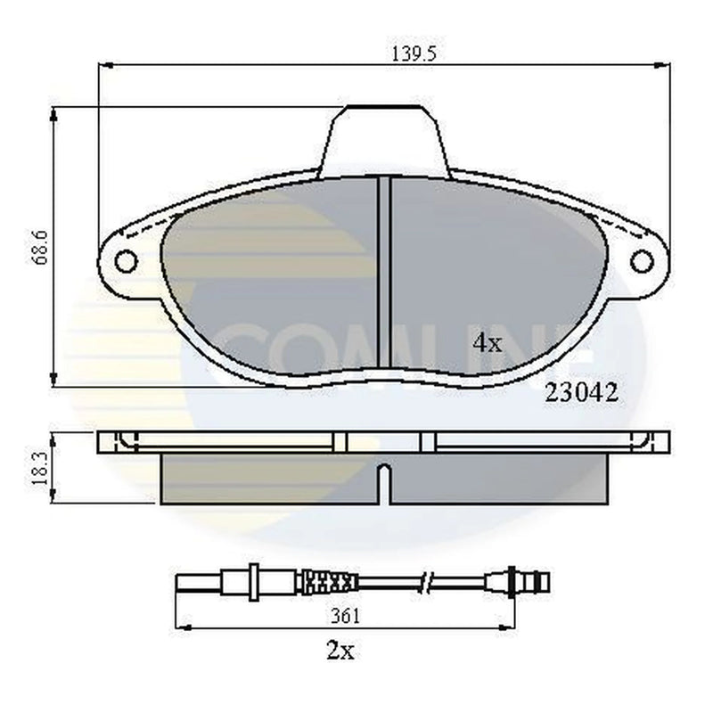 Comline 4 x Front Brake Pad Set CBP2714