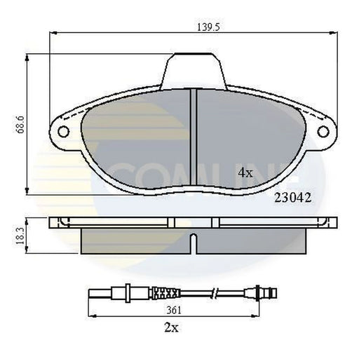 Comline 4 x Front Brake Pad Set CBP2714