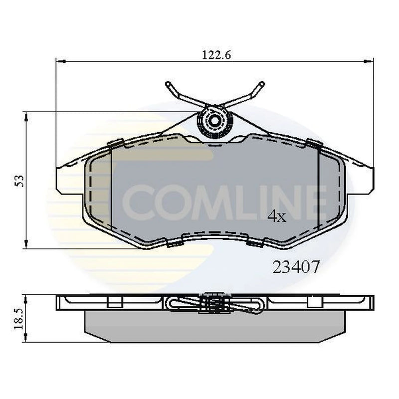 Comline 4 x Front Brake Pad Set CBP01145