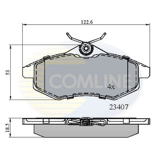 Comline 4 x Front Brake Pad Set CBP01145