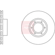 Apec 2 x Vented Front Brake Discs DSK807