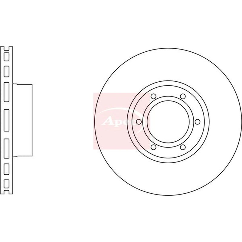 Apec 2 x Vented Front Brake Discs DSK807