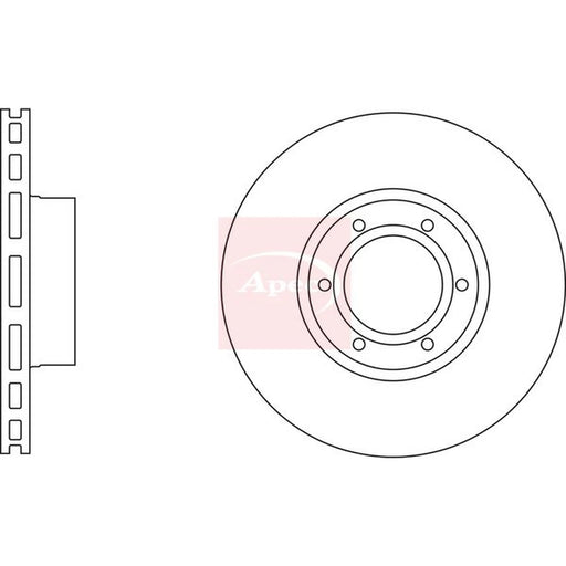 Apec 2 x Vented Front Brake Discs DSK807