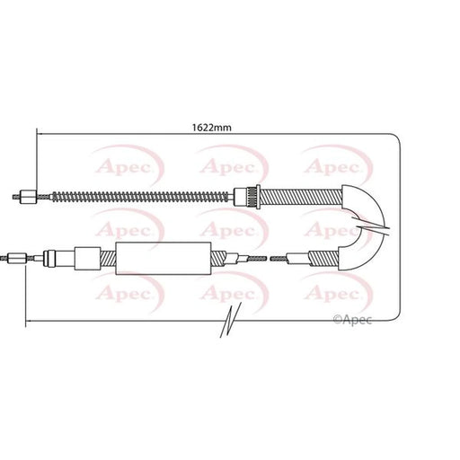 Apec Handbrake Cable Left Rear CAB1087