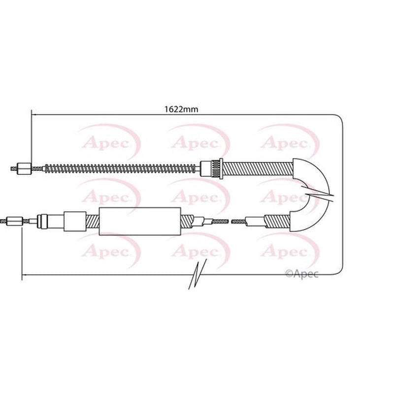 Apec Handbrake Cable Left Rear CAB1087