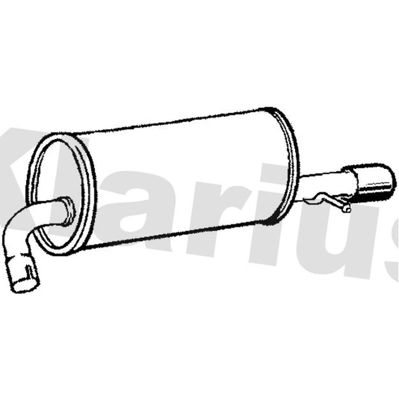 Klarius Box With Tail Pipe (Rh) Right Rear JR331D