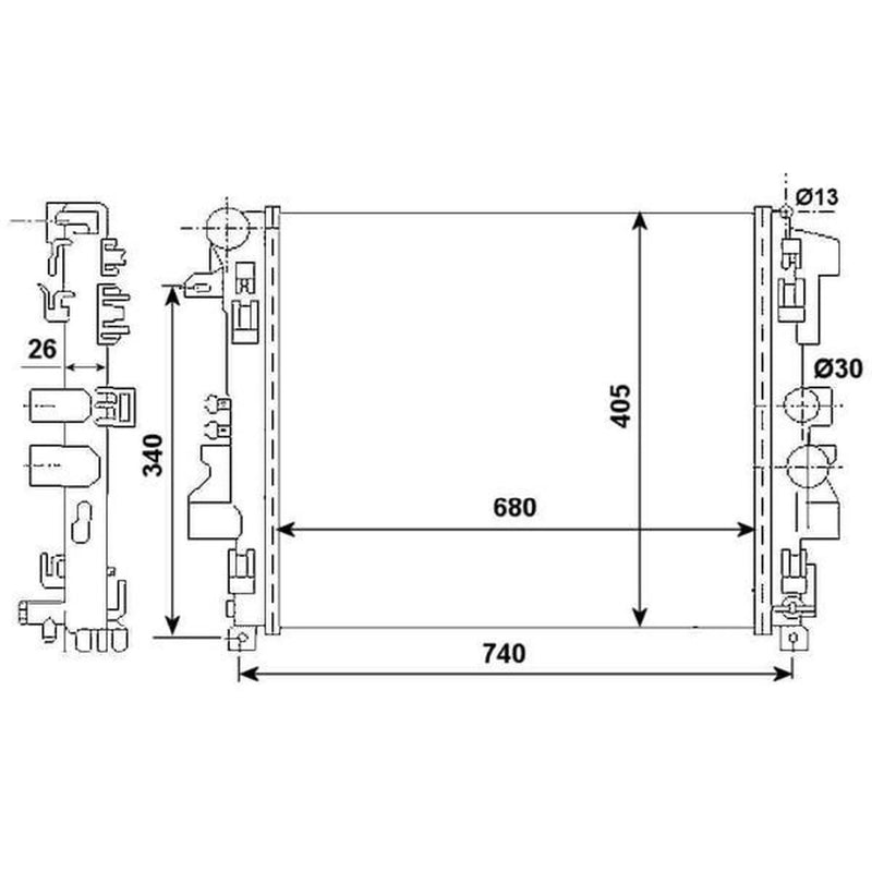NRF Engine Radiator 53801