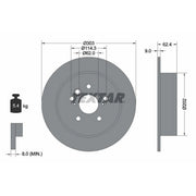 Textar 2 x Solid Rear Brake Discs 92144103