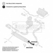 Borg & Beck Intercooler Turbo Charge Air Hose Front BTH1040