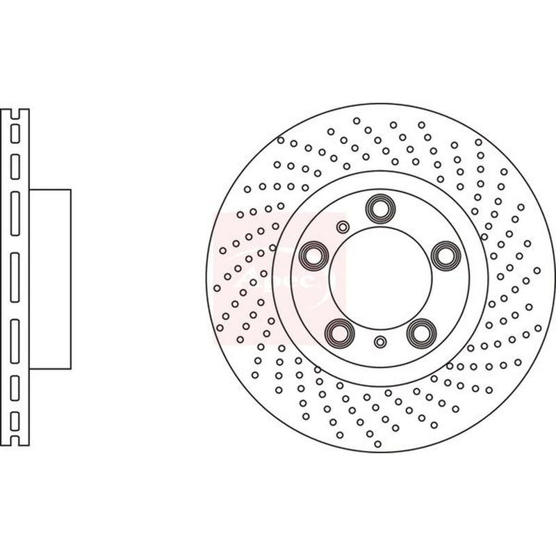 Apec 2 x Perforated/Vented Front Brake Discs DSK3210