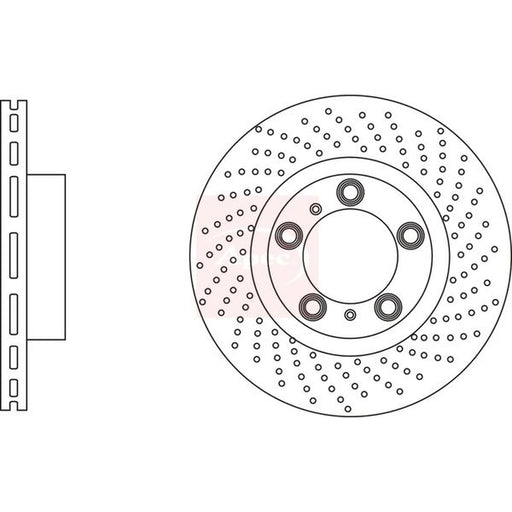 Apec 2 x Perforated/Vented Front Brake Discs DSK3210