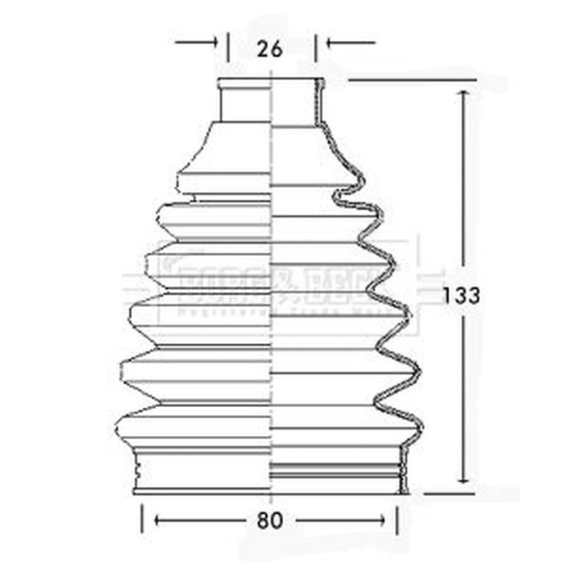 Borg & Beck Drive Shaft Bellow Kit Front Left BCB2224