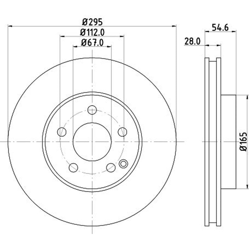 DON 2 x Internally Vented Front Brake Discs PCD10692