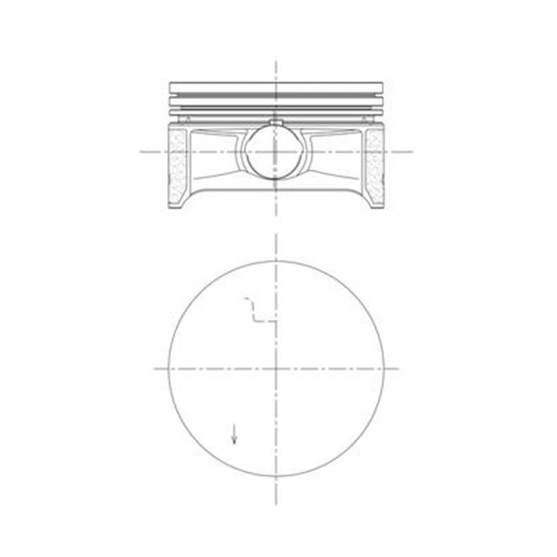 Mahle Piston Cylinder Bore = 77mm 081 PI 00122 001