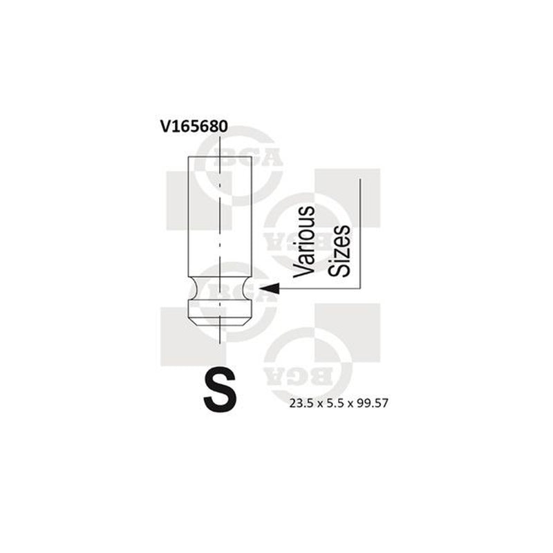 BGA Engine Intake Valve 23mm Head V165680