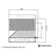 Blue Print Engine Air Filter ADBP220036