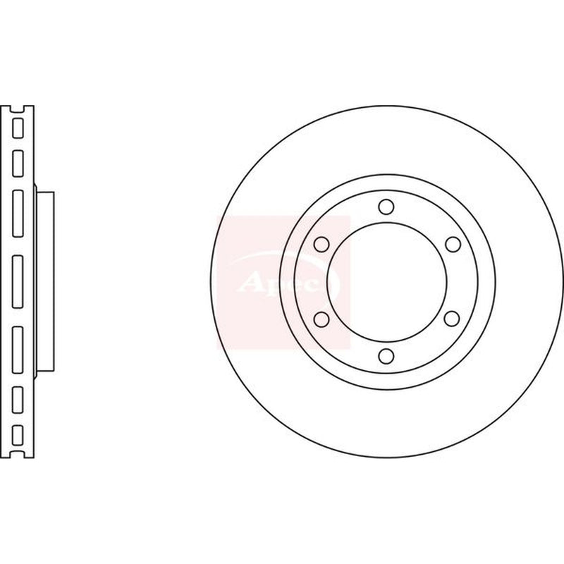 Apec 2 x Vented Front Brake Discs DSK2619
