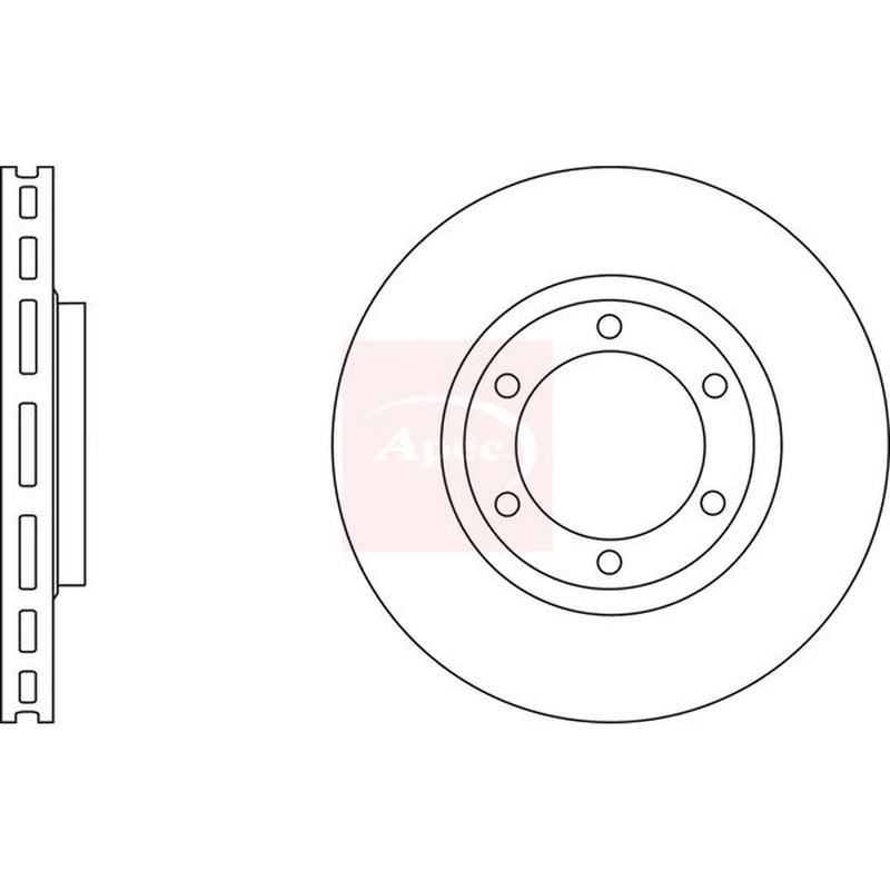 Apec 2 x Vented Front Brake Discs DSK2619