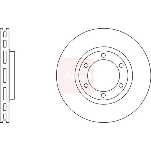 Apec 2 x Vented Front Brake Discs DSK2619
