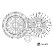 Febi Clutch Kit Set 3pc 362mm 188503
