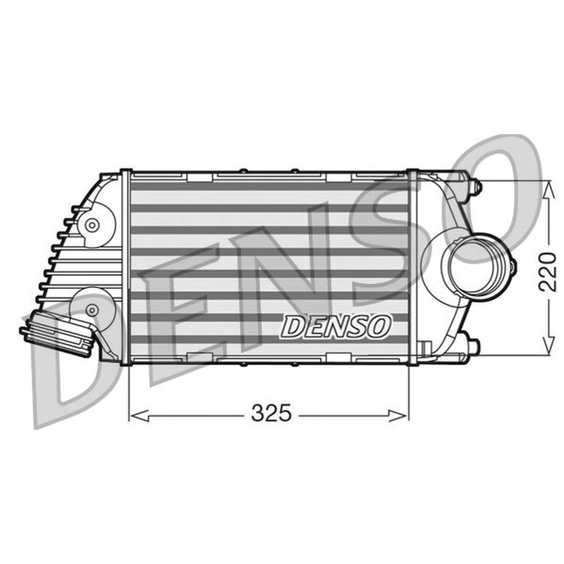 Denso Intercooler (Charge Air Cooler) Right DIT28016