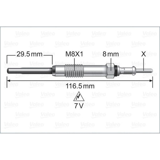 Valeo Diesel Engine Glow Plug 345255