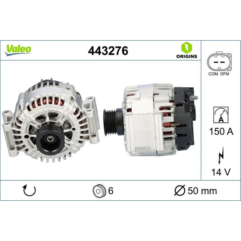 Valeo Car Alternator 12V 443276