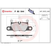 Brembo 4 x Rear Brake Pad Set P65044