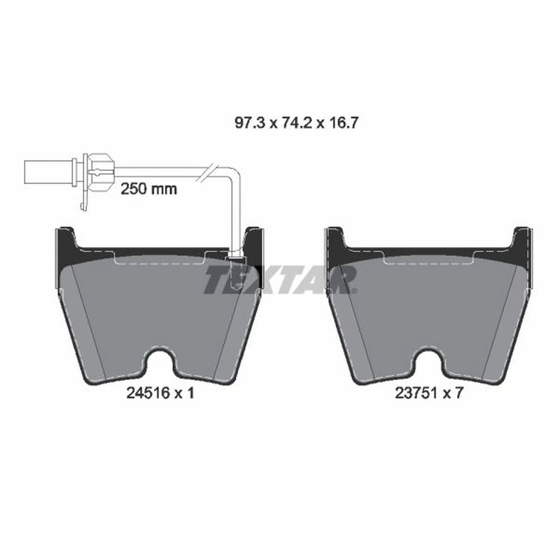 Textar Front Brake Pad Set 2451601