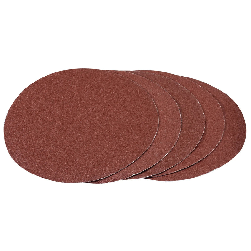 Draper Sanding Discs 180mm 80 Grit Hook and Loop (Pack of 5)