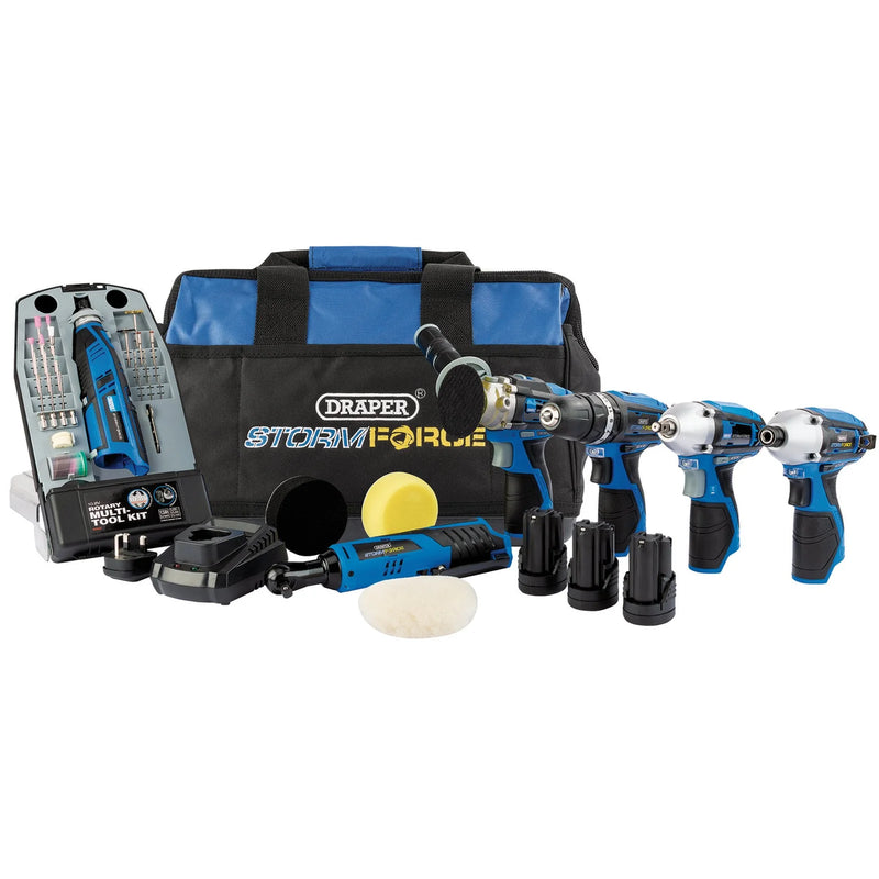 Draper Storm Force 12V Multi-Power Interchange Kit with 3 Batteries