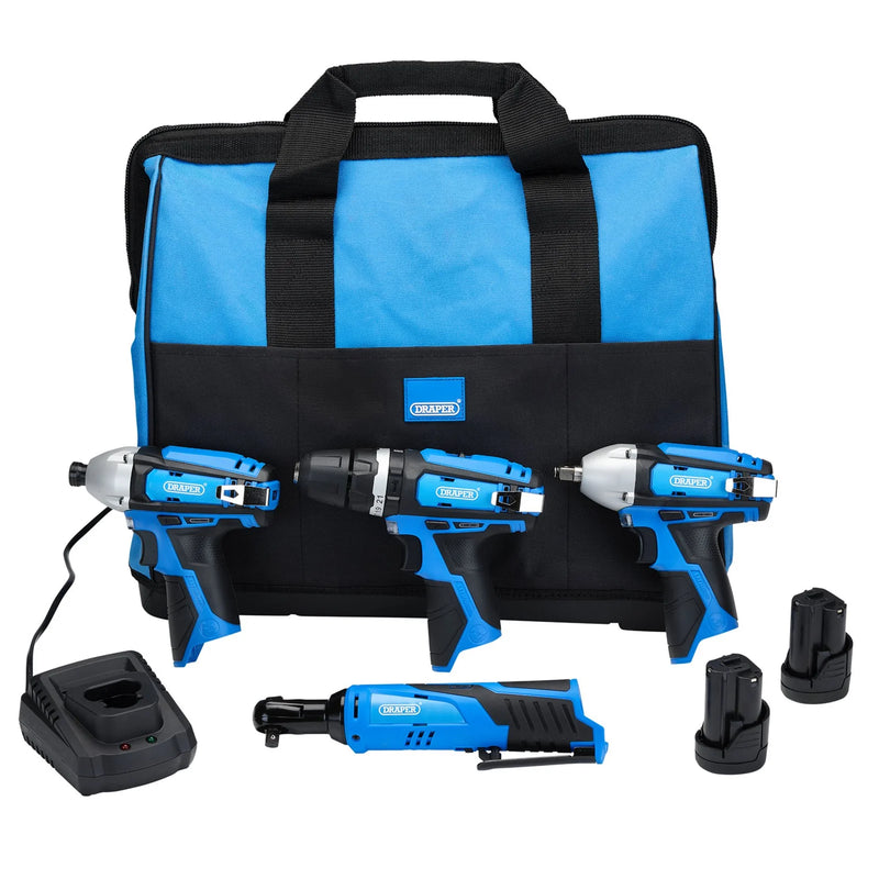 Draper 12V Drill Drive & Ratchet Kit with 2 x 1.5Ah Batteries