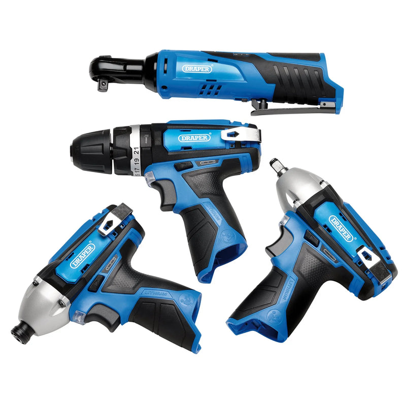 Draper 12V Drill Drive & Ratchet Kit with 2 x 1.5Ah Batteries