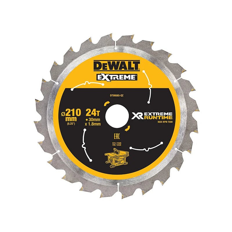 DEWALT Power Tools XR FlexVolt Table Saw Blade 210 x 30mm x 24T - DT99565-QZ
