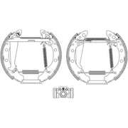 Mintex Brake Shoe Set Axle Kit MSP279