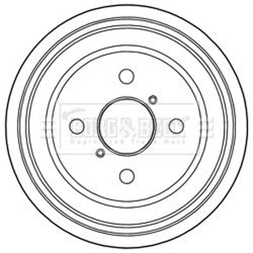Borg & Beck Brake Drum Assembly Rear BBR7217