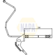 NAPA Brake Hydraulic Hose Line Rear Left NBH1121