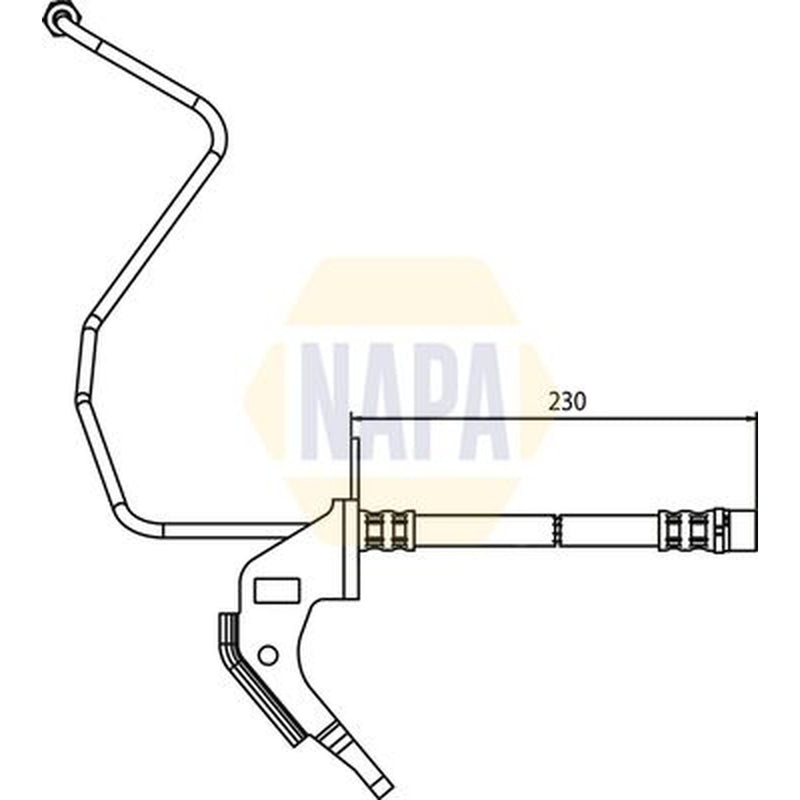 NAPA Brake Hydraulic Hose Line Rear Left NBH1121