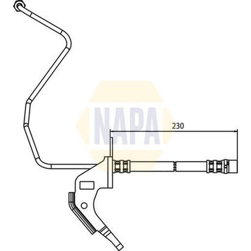 NAPA Brake Hydraulic Hose Line Rear Left NBH1121