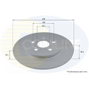 Comline 2 x Solid Rear Brake Discs ADC2814