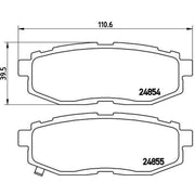 Brembo 4 x Rear Brake Pad Set P78018