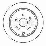 Borg & Beck 2 x Solid Rear Brake Discs BBD4610