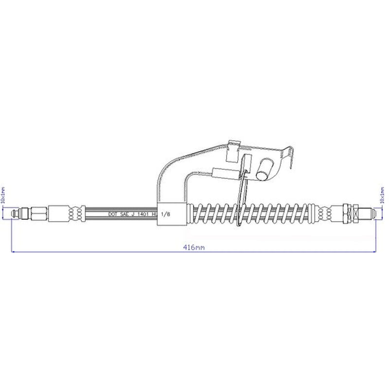 Juratek Brake Hydraulic Hose Line Front Right JBH1043R