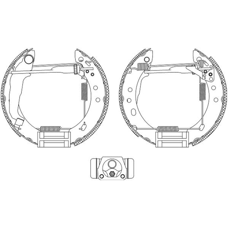 Mintex Brake Shoe Set Axle Kit MSP189