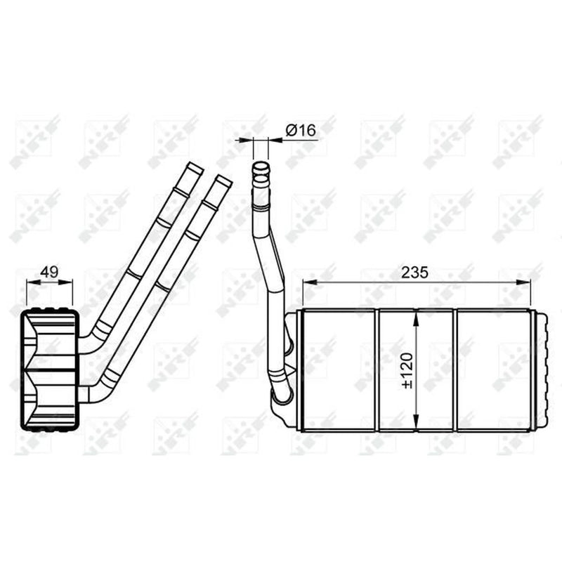 NRF Heater Matrix Core Heat Exchanger 54264