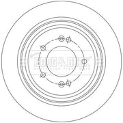 Borg & Beck 2 x Solid Rear Brake Discs BBD5551
