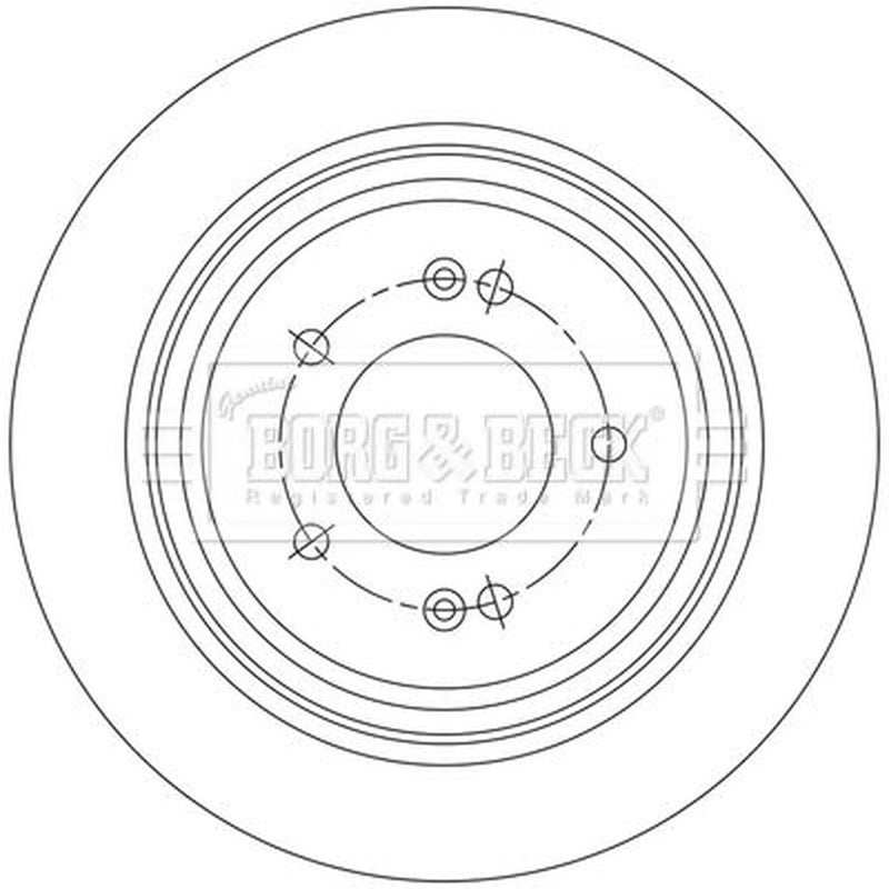 Borg & Beck 2 x Solid Rear Brake Discs BBD5551