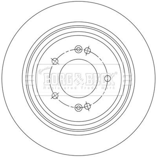 Borg & Beck 2 x Solid Rear Brake Discs BBD5551