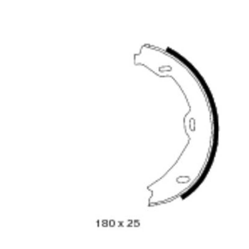 Textar Parking Brake Shoe Set 91058900